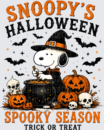 Halloween Snoopy Witch Cauldron Spooky Season Trick or Treat