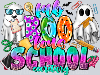 Fab boo Lous School Secretary Spooky Halloween Teacher