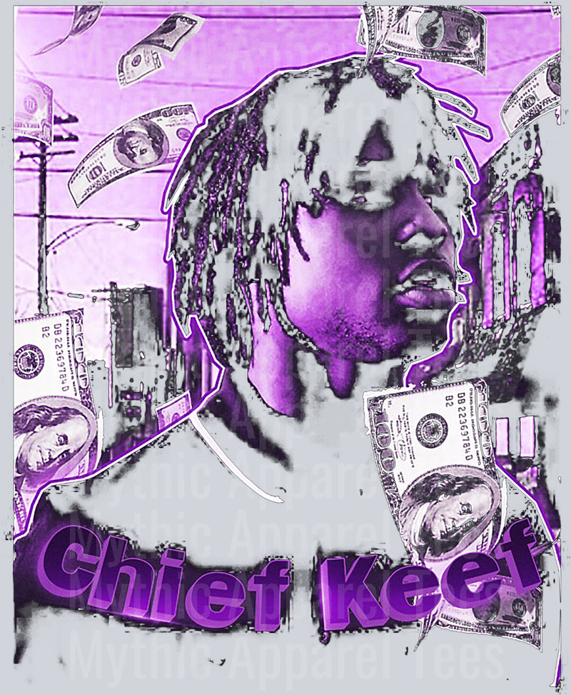 Chief Keef HALFTONE Made For Black Shirt DTF Pop Culture Transfers