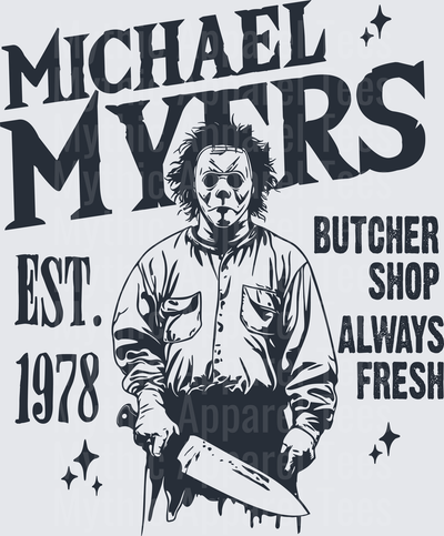Michael Myers Halloween Butcher Shop Est 1978 Always Fresh Horror Graphic