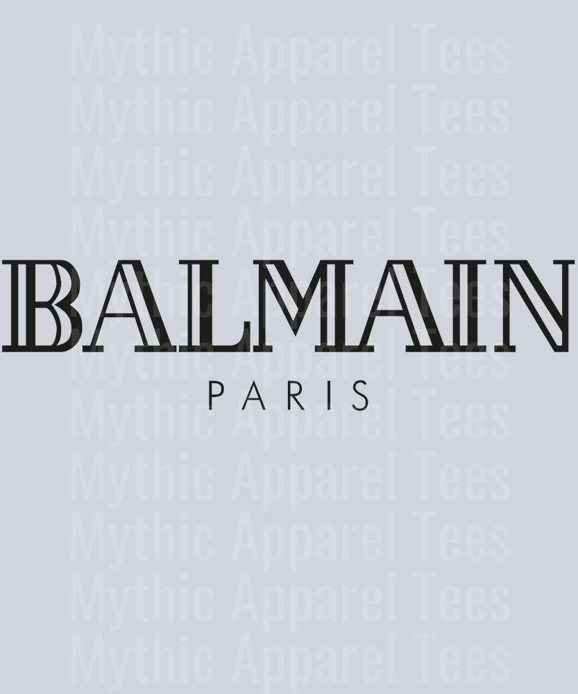 Balmain Logo SVG Transfer, Modern Design for Apparel