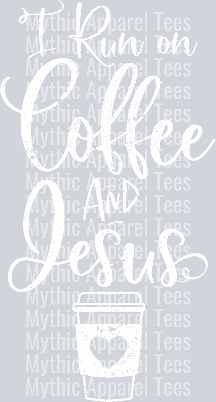 I run on coffee and jesus 2 DTF Coffee Transfers