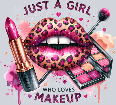Cheetah Pink Tan Just a girl who loves makeup DTF Makeup Transfers