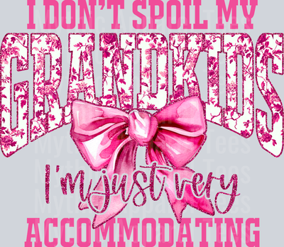 I Dont Spoil My Grandkids Pink