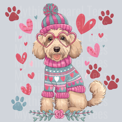 goldendoodle Dog Valentines Day
