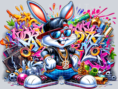 Bugs bunny Graffiti DTF Pop Culture Transfers