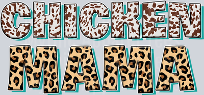 Chicken mama cheetah chicken mama DTF Chicken Transfers