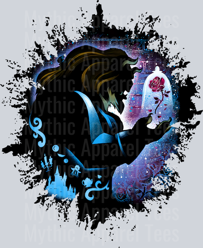 The Beast Disney Prince Beauty and the beast Dark Silhouette Color Splash Crystal Ball Vision