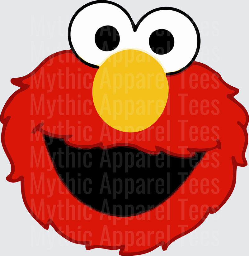 Sesame Street Elmo Happy Face Close-Up Red Furry Monster
