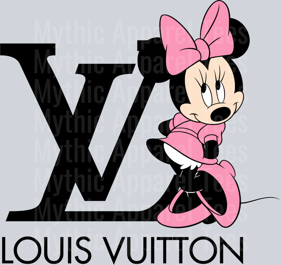 Classic Shy Minnie Disney LV Shirt DTF Luis Vuitton Transfers