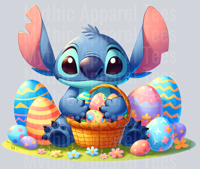 Stitch Easter Transfer 13 DTF Stitch Easter Transfers