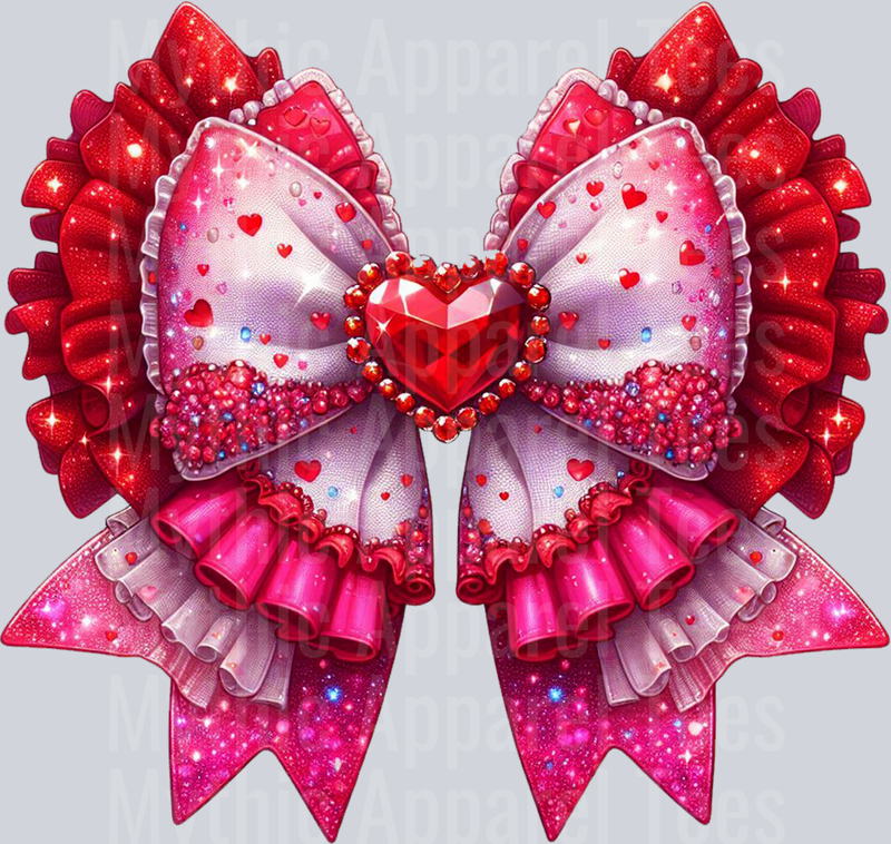 Bow Pink Layers Style Combo Valentines Day Design