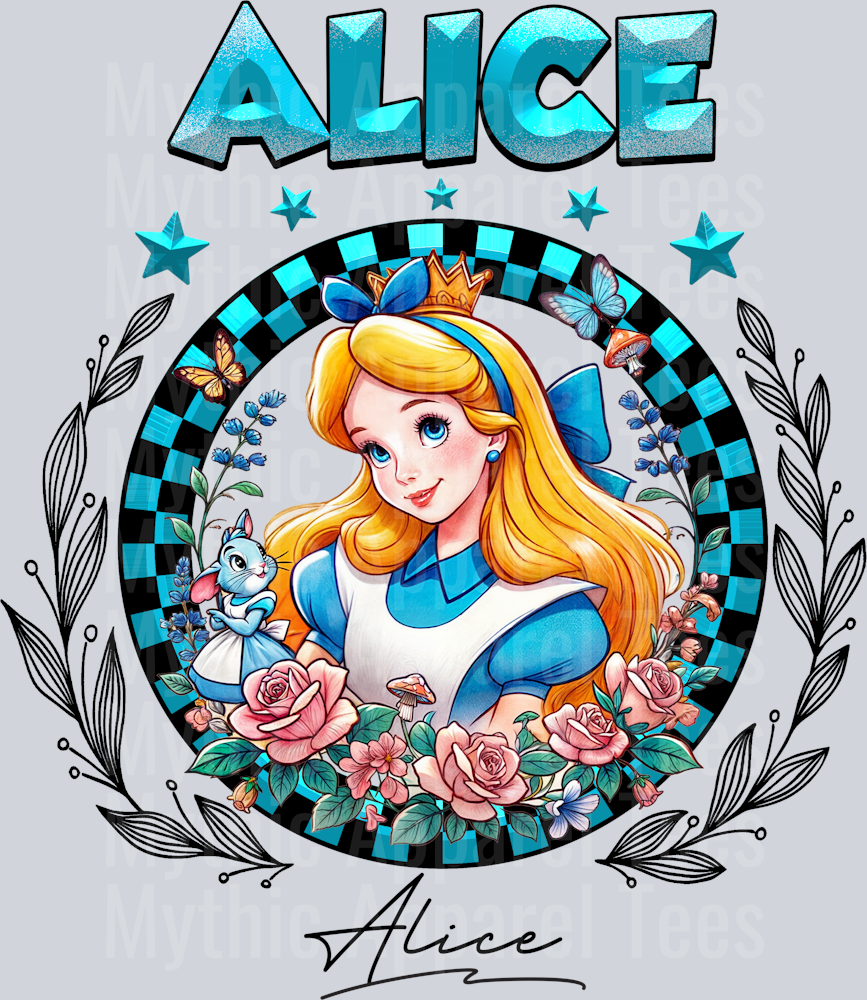 Alice Disney Classic Portrait with Signature Disney Alice in Wonderland