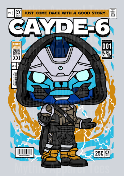Cayde-6 Comic Book Cover STYLE DTF Pop Culture Transfers