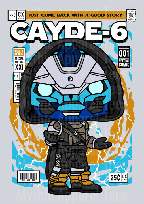 Cayde-6 Comic Book Cover STYLE DTF Pop Culture Transfers