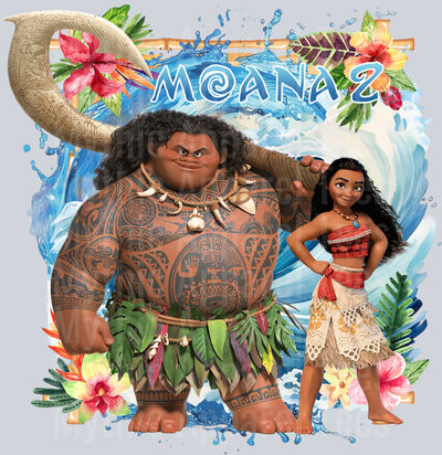 Moana and Maui Disney Moana DTF Moana Transfers