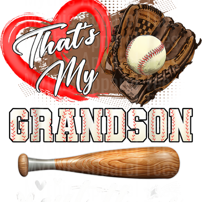 Grandma Grandpa Grandparents Baseball DTF Transfer