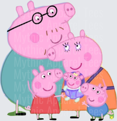 Peppa Pig Family Portrait Daddy Mummy George and Baby