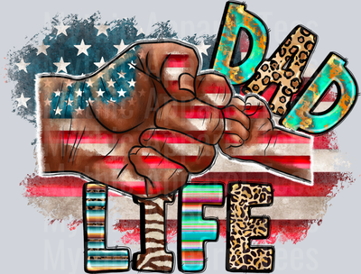 Dad Life 4th of july DTF Patriotic Transfers