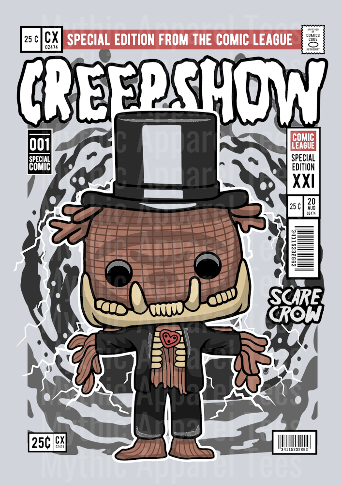 Creepshow Scarecrow Comic Book Cover STYLE DTF Pop Culture Transfers
