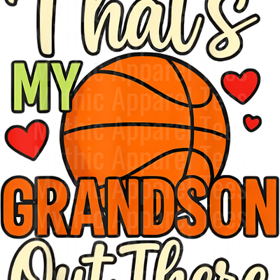 Grandma Grandpa Grandparents Basketball DTF Transfer