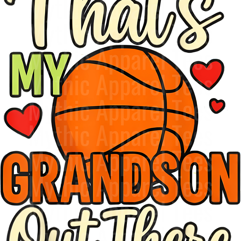Grandma Grandpa Grandparents Basketball DTF Transfer