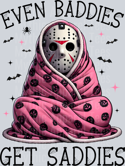 Jason Vorhees Even Baddies Get Saddies Halloween DTF horror Movie Transfers