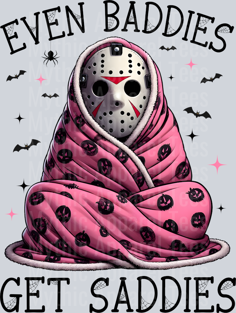 Jason Vorhees Even Baddies Get Saddies Halloween DTF horror Movie Transfers