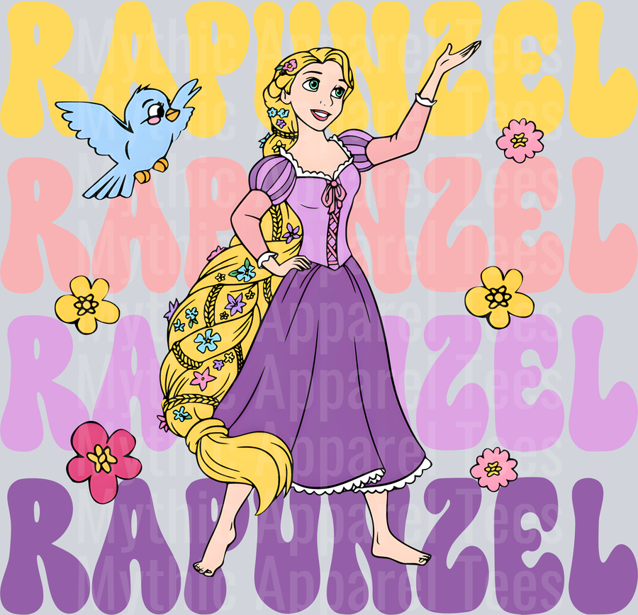 Rapunzel Tangled DTF Disney Transfers