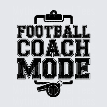 American Football Coach Mode Clipboard Whistle Bold Graphic