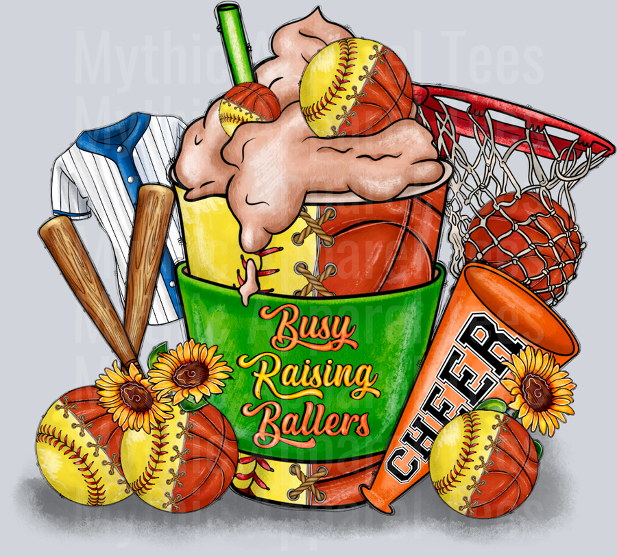 Busy Raising Ballers Softball and Basketball Coffee
