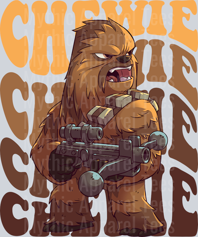 Chewie Star Wars Stacked Name Disney