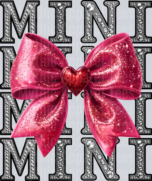 Rhinestone Mini Red Bow Style Combo Valentines Day Design