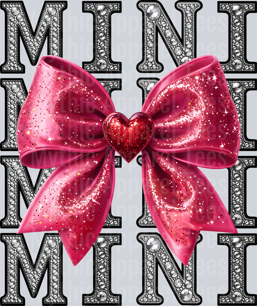 Rhinestone Mini Red Bow Style Combo Valentines Day Design