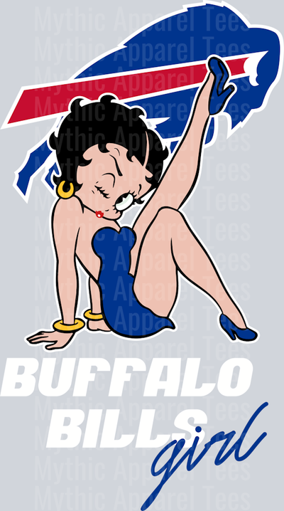 Buffalo Bills Girl Betty Boop DTF NFL Transfers