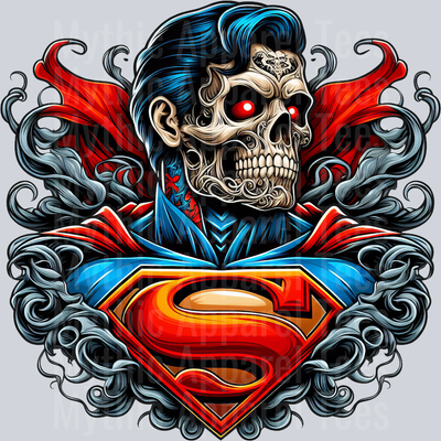 Superman Traditional Skull Pt 2 DTF Superhero Transfers