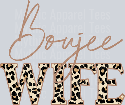 Bougee Wife Leopard Print DTF Sassy Transfers