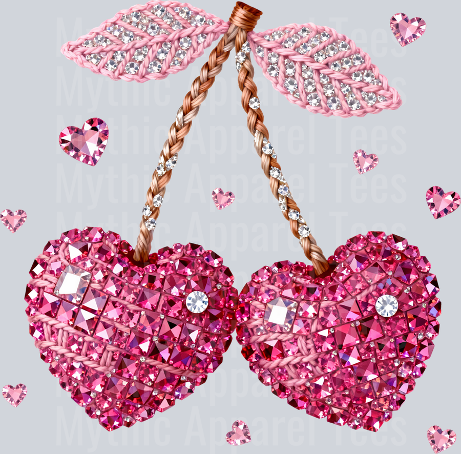 Cherry Rhinestones Valentines Day