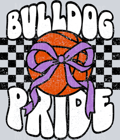 Lavender Basketball Bulldog Pride School Spirit & Sports