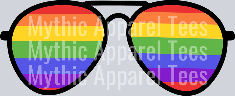 Rainbow lens glasses LGBTQ+ Transfer