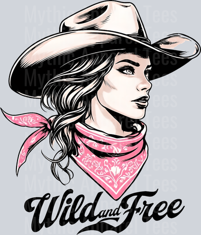 Wild n free Cowgirl Western Southern Girl Pink