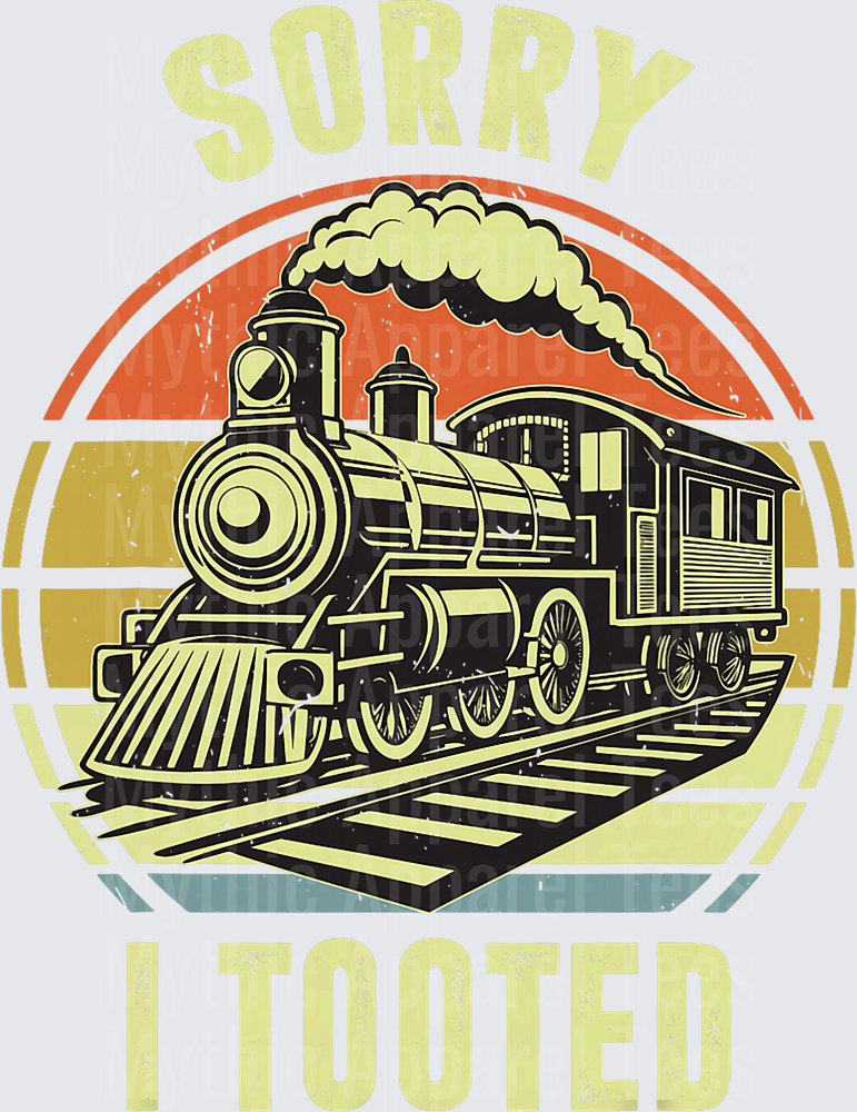 Sorry I Tooted Train Toddler Funny Railroad Locomotive T-Shirt (1)