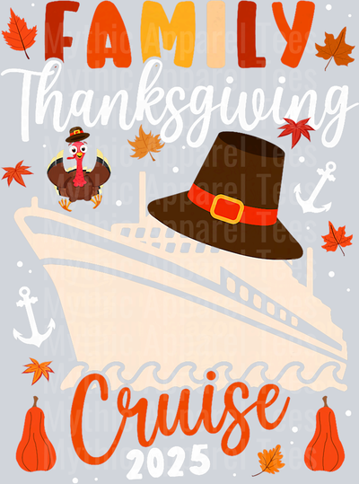 Family Thanksgiving Cruise 2025 Autumn Cruise Squad Matching T-Shirt