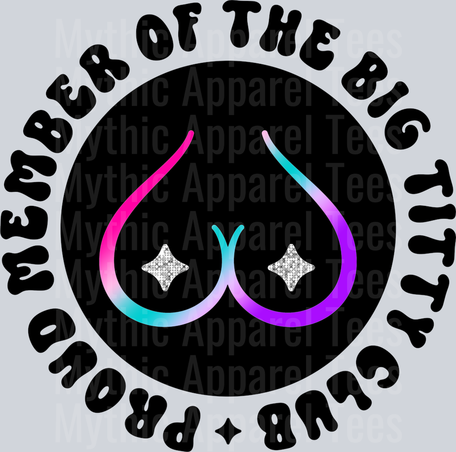 Color Proud Member Of The Big Titty Club Pocket