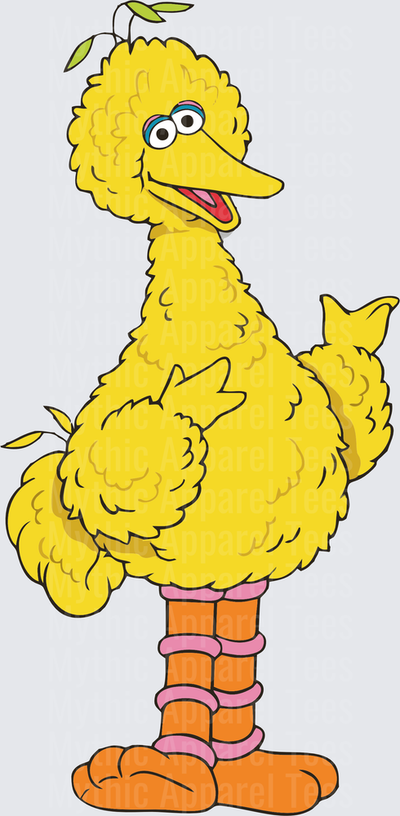 Sesame Street Big Bird Standing Pose Yellow Fluffy Bird