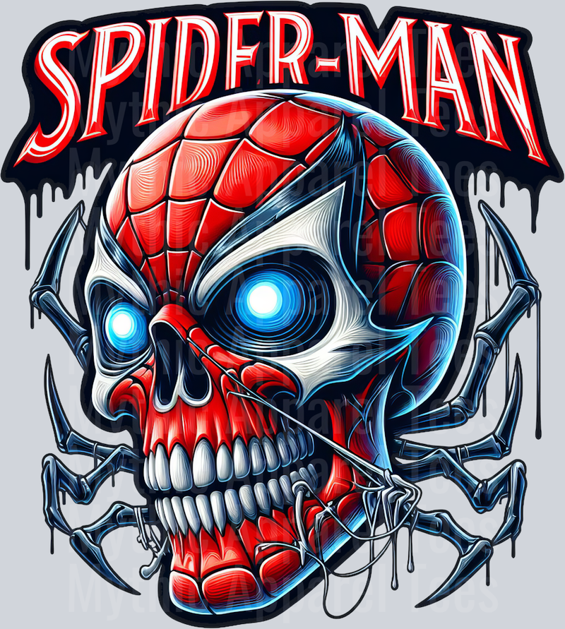 Superman Traditional Logo Skull Pt 2 DTF Superhero Transfers