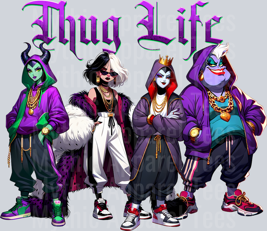 Thug Life Disney Villains DTF Disney Villains Transfers