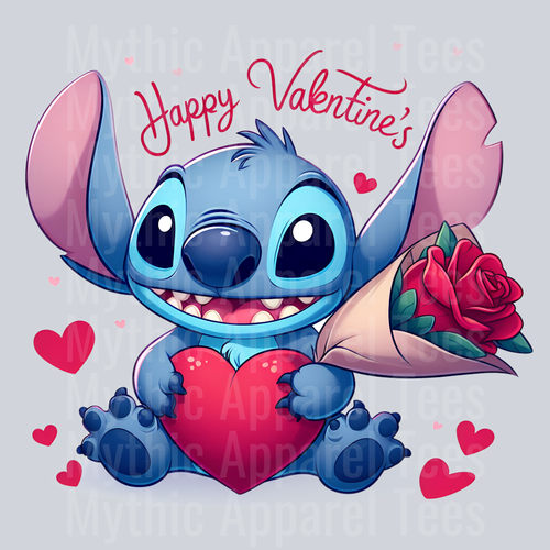 Stitch Valentines Day 10 DTF Stitch Valentine's Day Transfers