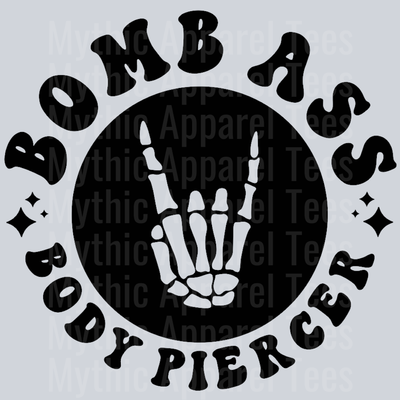Somebodys Bomb Ass Body Piercer Pocket Design Wavey Retro Style Funny Shirt Design