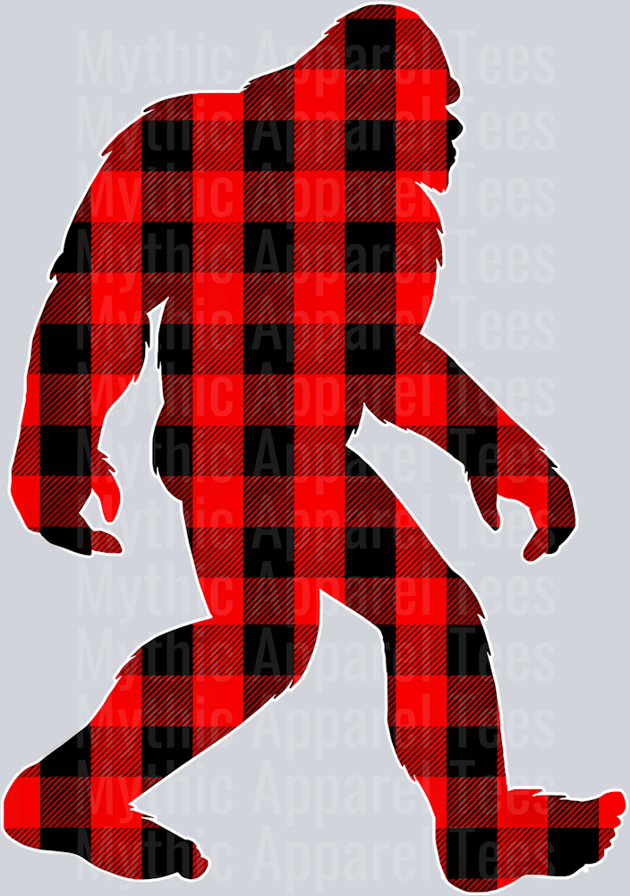 30 Bigfoot Buffalo Plaid Christmas Family Matching T-Shirt